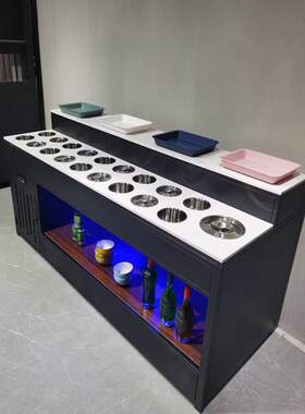 火锅店佐料台自助烤串佐料台酱料台冷藏保鲜小配料台海底蘸料台橱