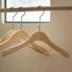 衣架服装 店高端实木原木色防滑木质定制衣撑子橡胶木 店专用女装