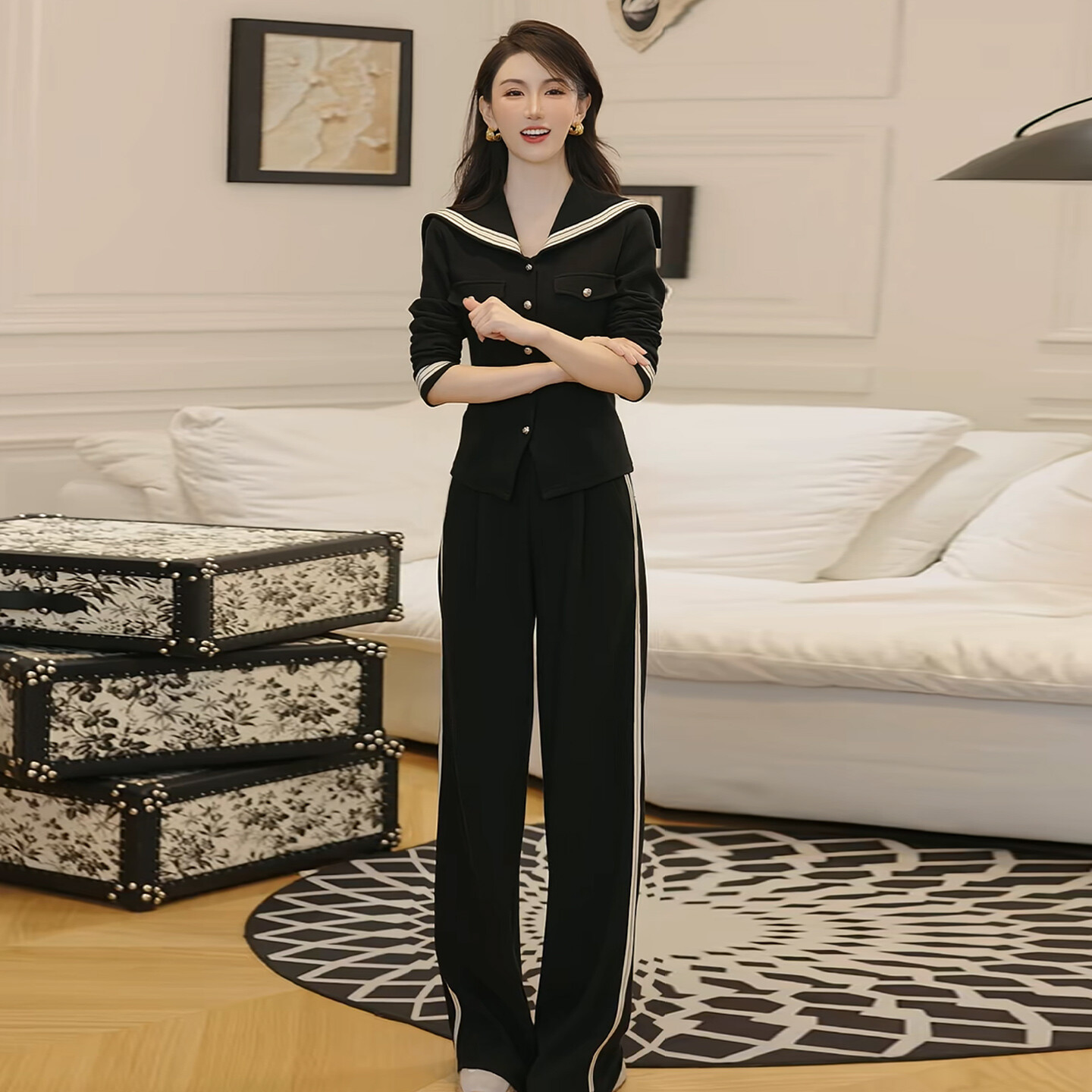 女装/女士精品套装/学生校服/工作制服时尚套装两件套2025年秋季