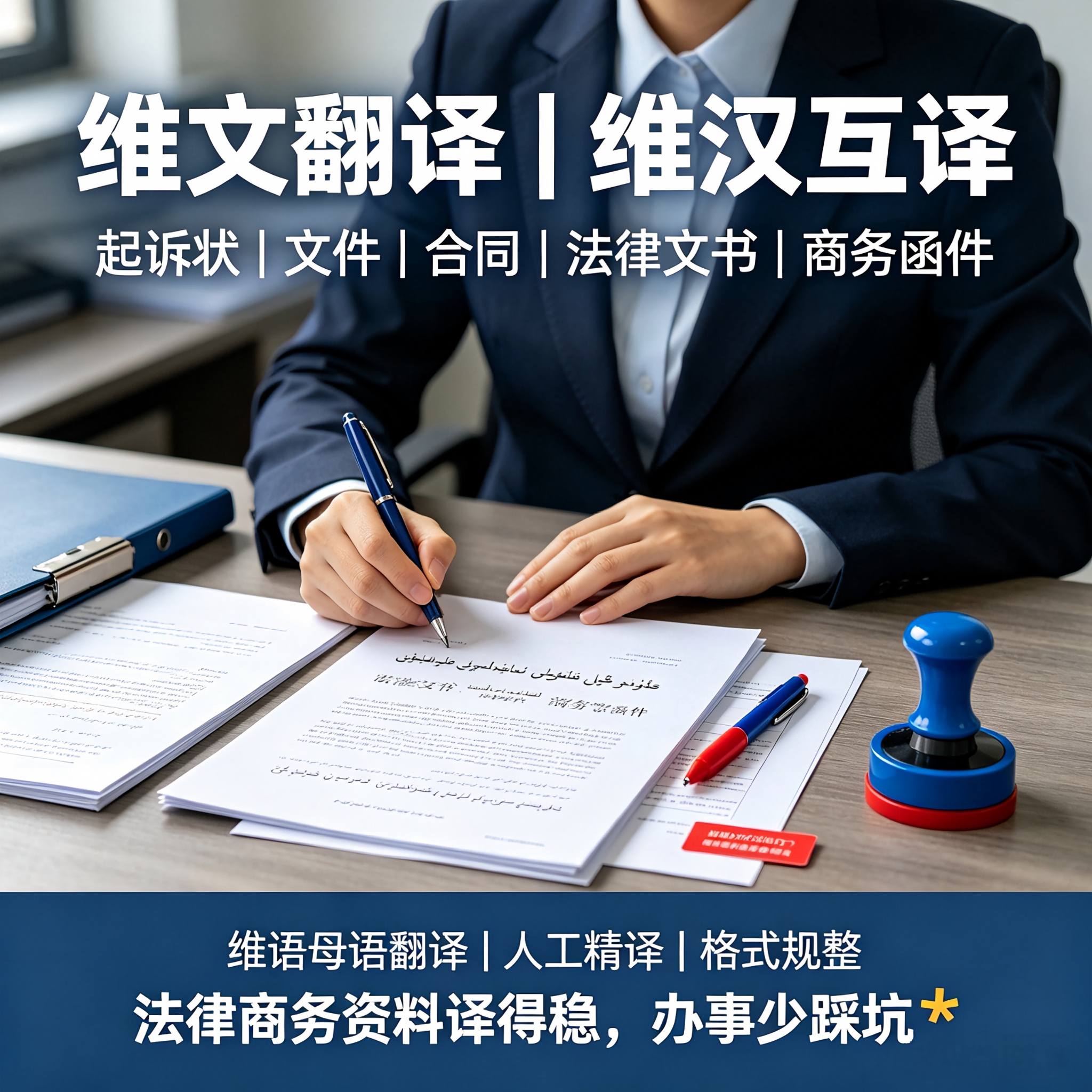 维文翻译维语母语翻译维汉互译新疆维吾尔族语起诉状文件合同翻译