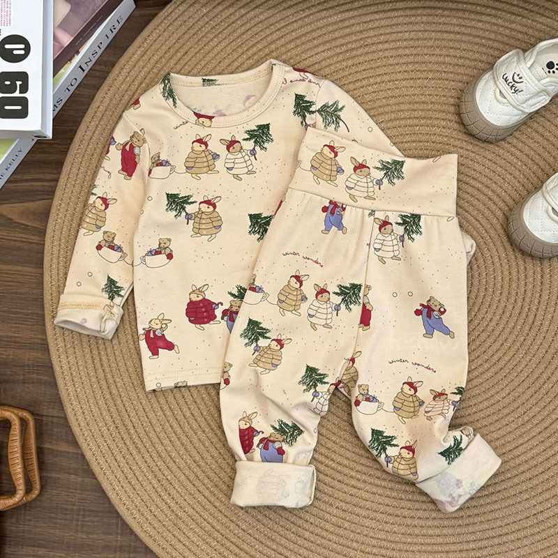 2023年新款家居服套装春秋冬季儿童睡衣套装卡通秋衣秋裤0176A078