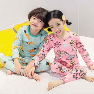 儿童保暖内衣童装加绒加厚套装女童冬装打底男童秋衣秋裤童家居服