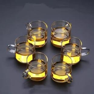 高硼硅玻璃小茶杯品茗杯家用功夫茶具喝茶小杯子主人杯耐高温水杯