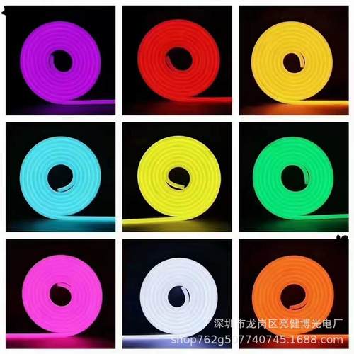 12V6X12一灯一剪led灯带霓虹灯改性硅胶灯带广告氛围造型户外防水