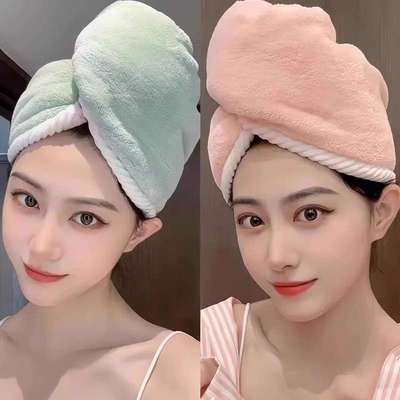 干发帽女吸水双层加厚2024新款