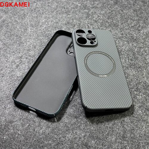 DGKAMEI适用于iPhone16ProMax磁吸手机壳新款简约商务轻薄防摔苹果15Pro镜头全包高级感纹理外壳14散热保护套