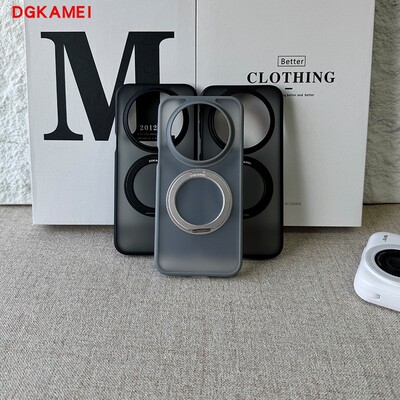 DGKAMEI适用于华为mate80Promax手机壳新款磁吸旋转支架半透明简约磨砂肤感防指纹mate80Pro高级感防摔保护套