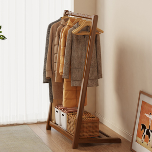 衣架落地卧室挂衣架小型晾衣架简易床边室内家用宿舍临时衣服架子