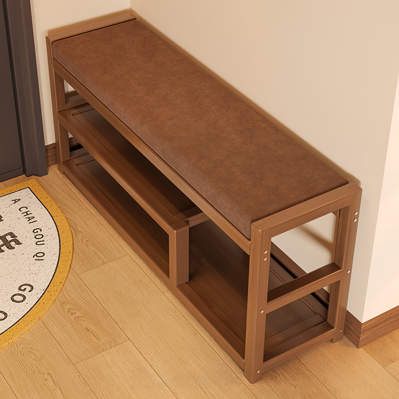 鞋架多层家用门口可坐室内入户鞋柜置物架简易现代实木收纳换鞋凳