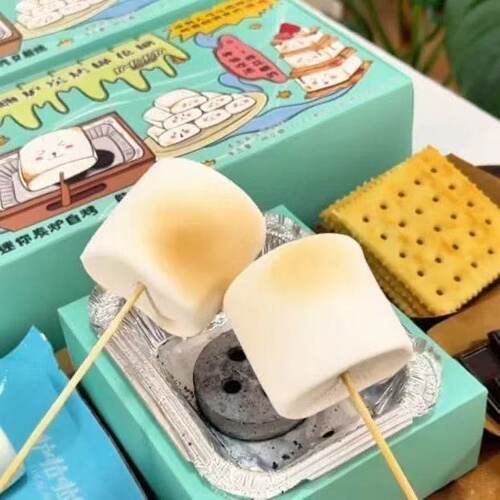 自嗨炉烤棉花糖机套装自烤可以烤的大块炭烤DIY围炉网红爆款零食