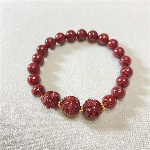 极速原矿朱砂颗粒砂透光砂v晶体砂三合手链男女款朱砂生肖手链饰