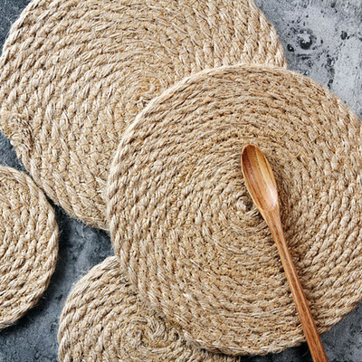 极速Japanese linen placemat heat proFof Mat n anti-scald and