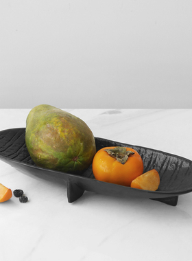 极速新品欧式复古轻奢进口铝制果盘摆件新中式样板间X客厅茶几餐