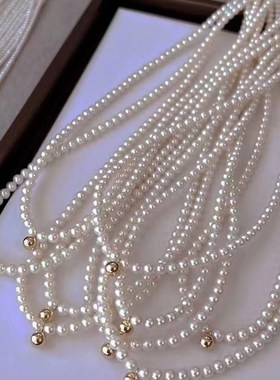 极速超值小颗粒5MM 珠光好天y然淡水珍珠项链 女款珍珠饰品礼物珠