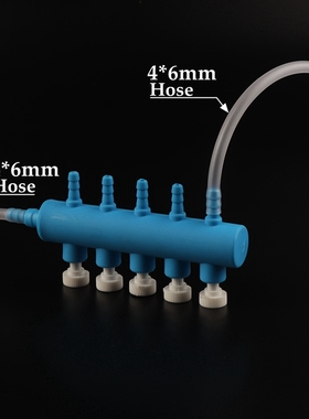 极速2~8Heads 4~j8mm Aquarium Air Pump Hose Splitters Oxygen