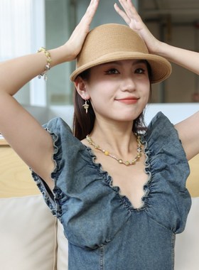 极速【直播间】屿棠绿贝I母项链/手链/耳钉