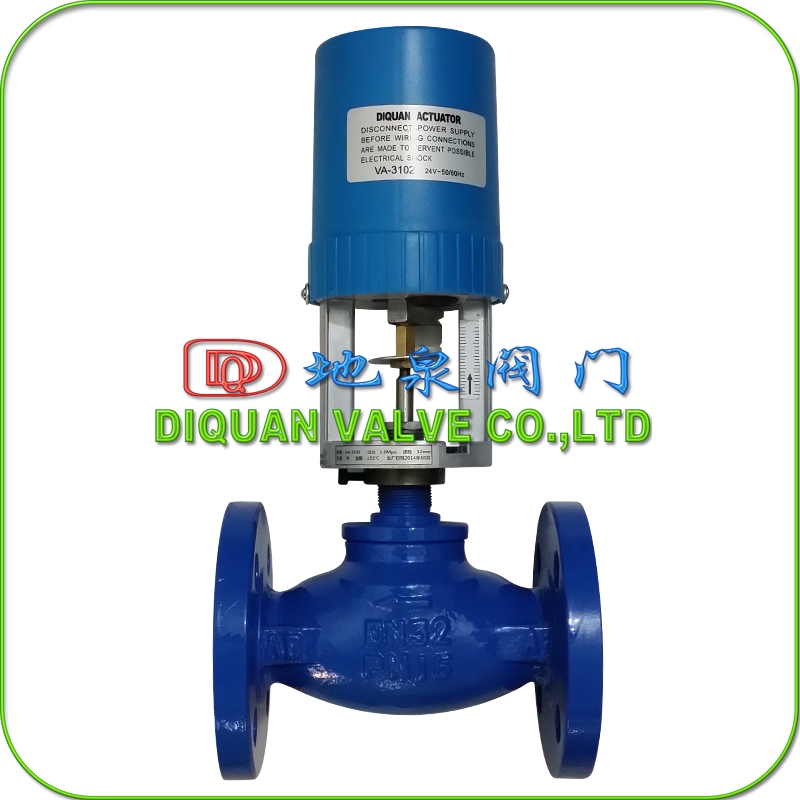 极速新A-3100开g关型电动二通t水阀法兰DN25-DN65电压24vAC/220vA