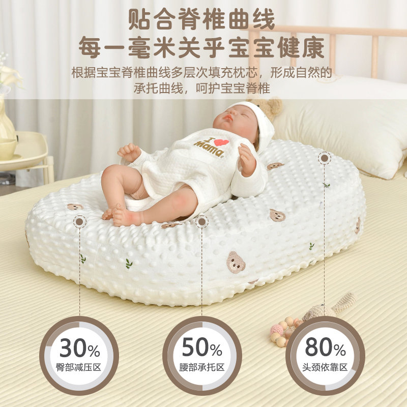 极速新生婴儿防吐奶斜坡垫初生宝宝安抚J躺靠垫防溢奶呛奶喂奶神
