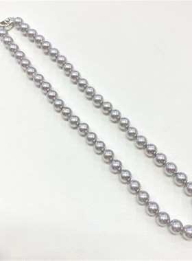 极速施家同e款灰色款贝珠项链 实物真的好看女款贝珠颈链项链妈妈