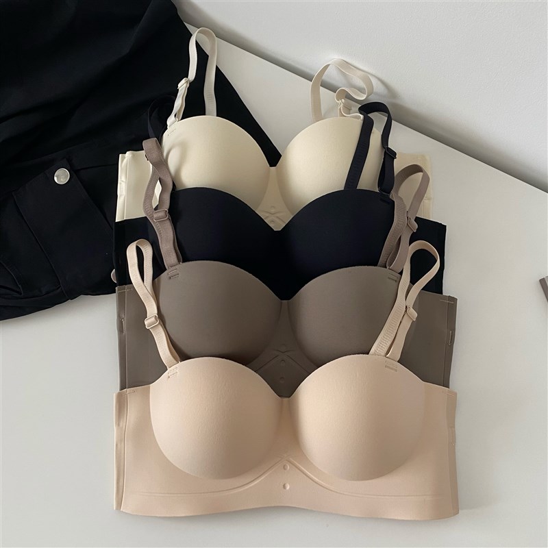 极速小胸显大无钢圈聚拢文胸女夏季20H23新款无痕舒适少女纯色裹