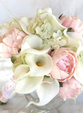 速发5Pcs Calla Artificial Flowers Calla  Fake Flower Bouquet