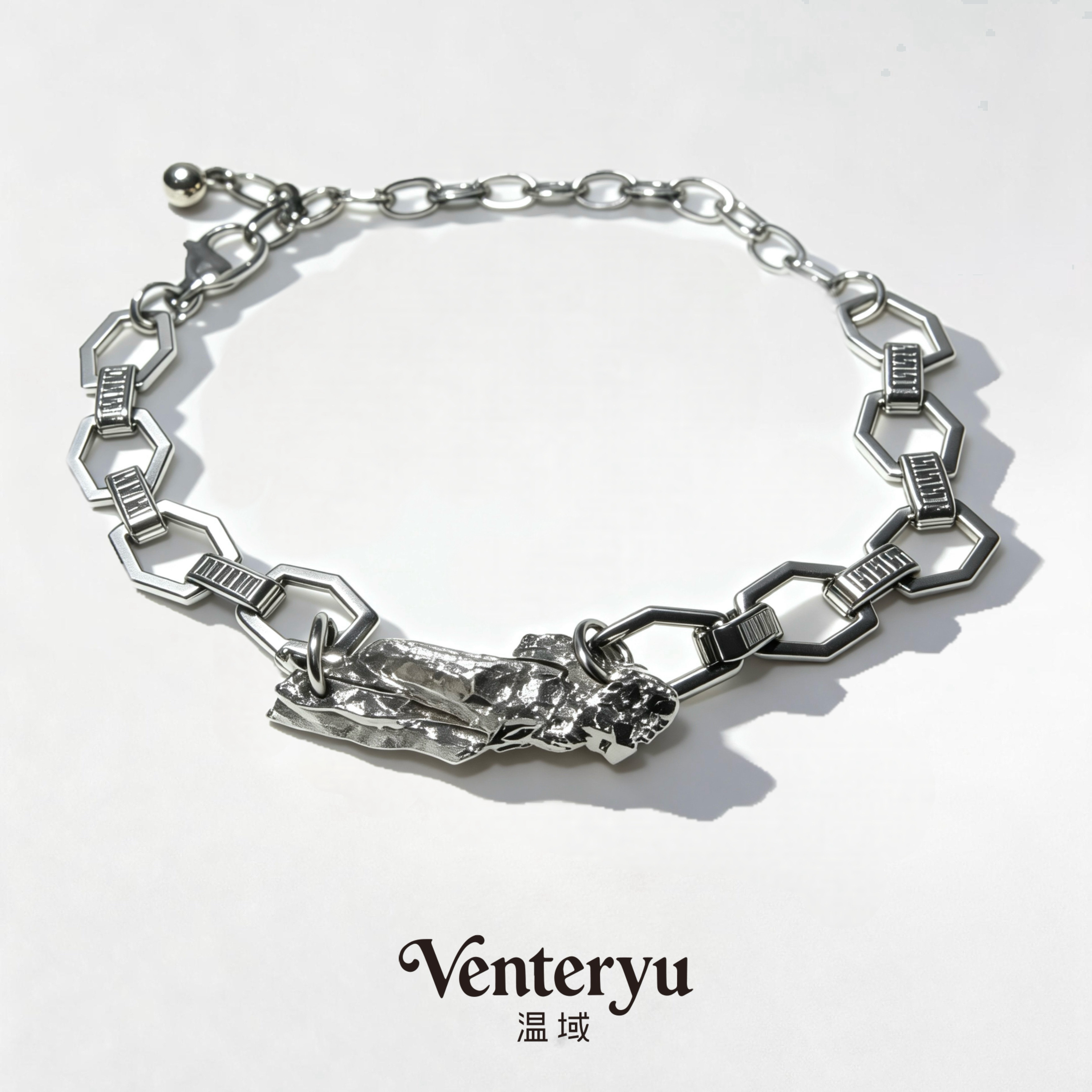 温域VENTERYU手链铜矿石原创钛钢小众设计首饰