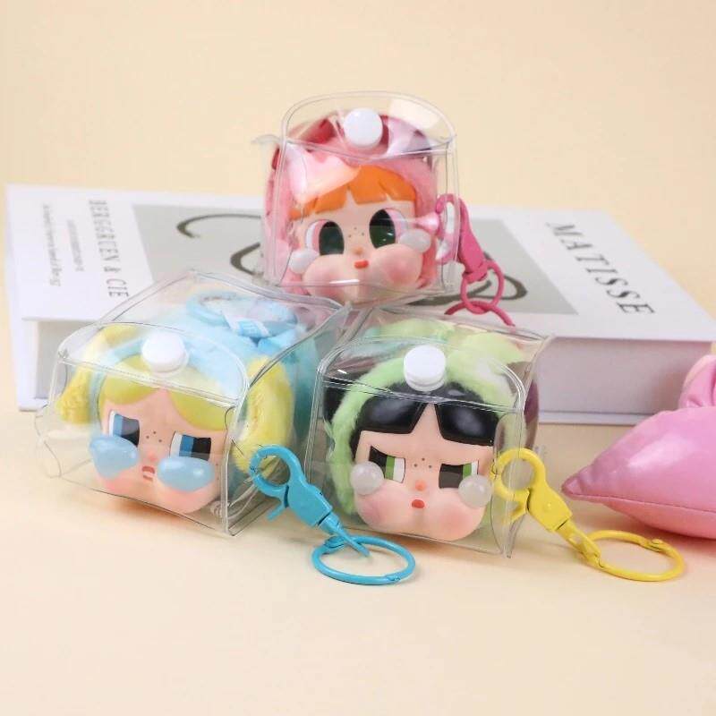 飞天小女警搪胶收纳包CRYBABY痛包钥匙扣挂件透明外出包痛包pvc防