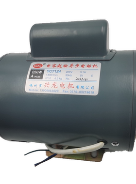 兴龙电机7124YU8024B单相电阻启动异步电机YCG9014端子机电动机