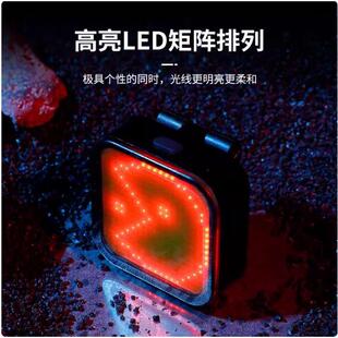 吃豆人山地自行车夜间骑行尾灯警示灯充电款单车装饰配件骑行装备