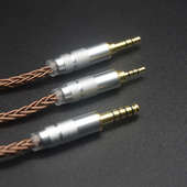 八股镀银线平衡转接头 卡龙 6.5mm母 4.4公转3.5立体母 2.5平衡母