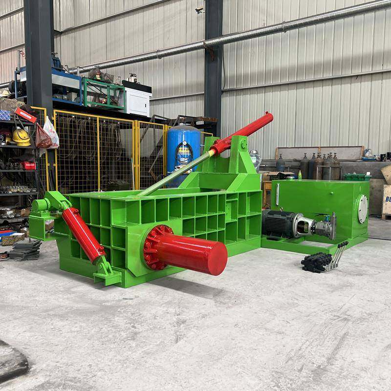 金属压块机废铁屑铝皮铁皮液压压块机废旧车壳压缩卧式金属压块机