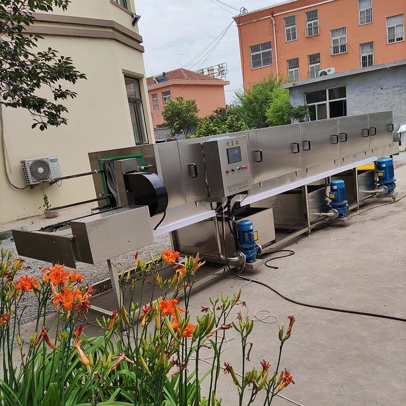 熟食塑料筐清洗机隧道式塑料食品周转筐清洗设备鸡柳框子清洗机