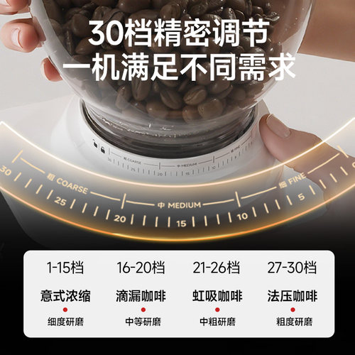 极萃师磨豆机JM01家用意式现磨咖啡豆电动研磨机