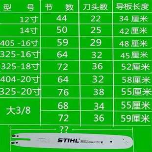 油锯导板20寸 18寸钛合金导板52/58汽油机启动器链条配件大全总成