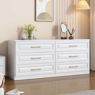 实木卧室电视柜靠墙六斗柜八斗柜客厅抽屉柜妆台一体主卧床尾斗柜