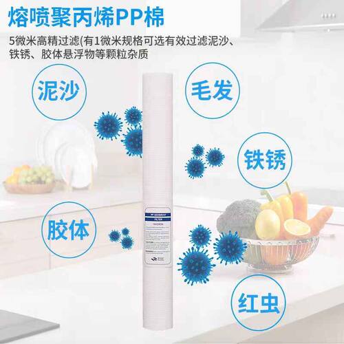 20寸PP棉颗粒压缩活性炭RO膜T33滤芯套装售水机商用净水机过滤器