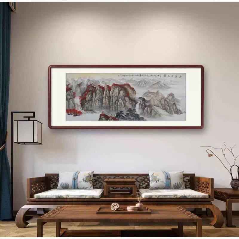 幽燕金秋图名家手绘山水画新中式客厅靠山办公室招财国画水墨挂画