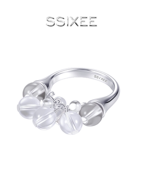 SSIXEE 云朵系列玻暲璃珠珠链云朵开口戒指
