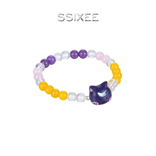 SSIXEE 冰冰月系列 蓝紫猫咪水晶手链公益款小众原创设计可爱趣味