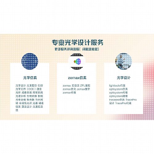 zemax仿真光学设计代做教学lighttools tracepro comsol tracepro