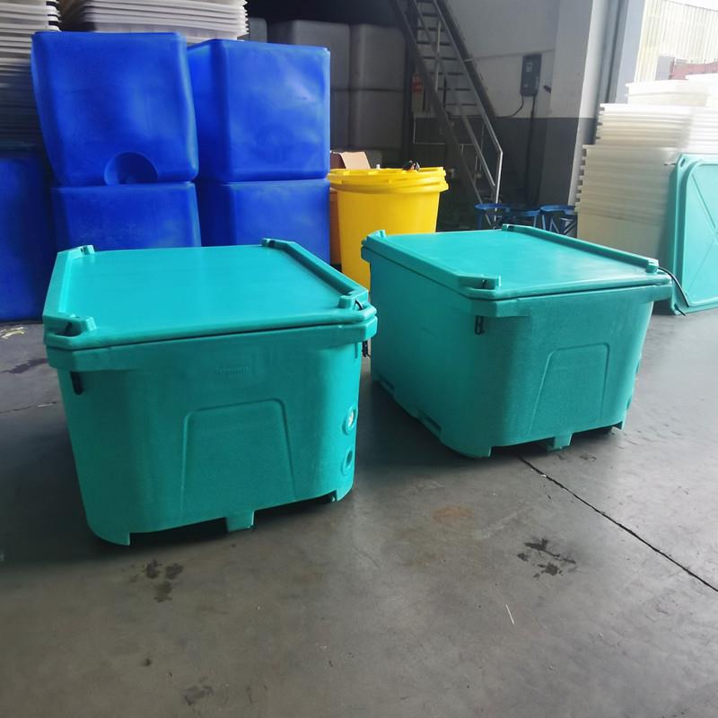 滚塑保温箱660L渔业水产鱼虾冷藏浸泡桶周转保鲜异形加工