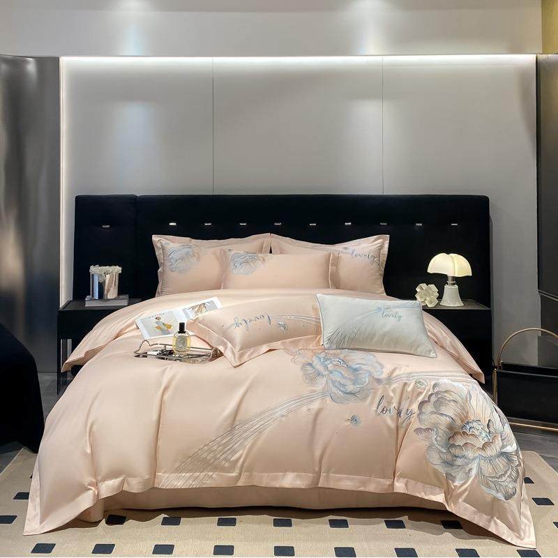 七星级酒店风极简刺绣100支阿克苏长绒棉贡缎纯棉四件套四季款,电子元器件市场,其它元器件,淘宝优惠券,粉丝福利购,淘宝优惠卷