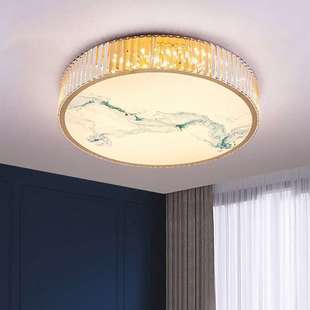 现代简约大气家用圆形奢华餐厅卧室灯具 客厅灯水晶灯led吸顶灯