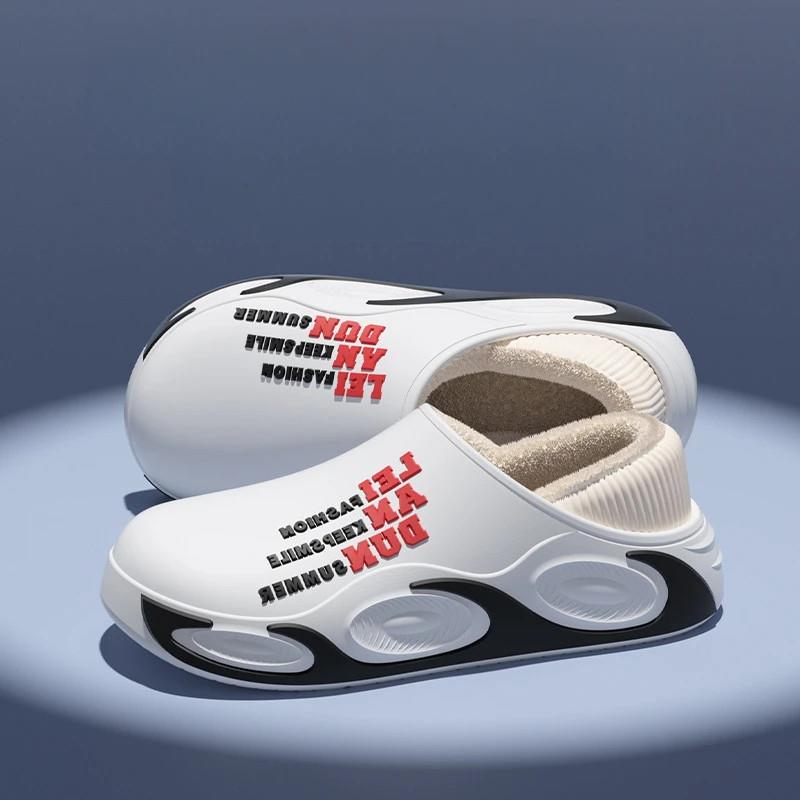 【JAKE CAVOS】EVA防水棉拖鞋加绒保暖防滑包跟棉鞋外Q穿加厚居家