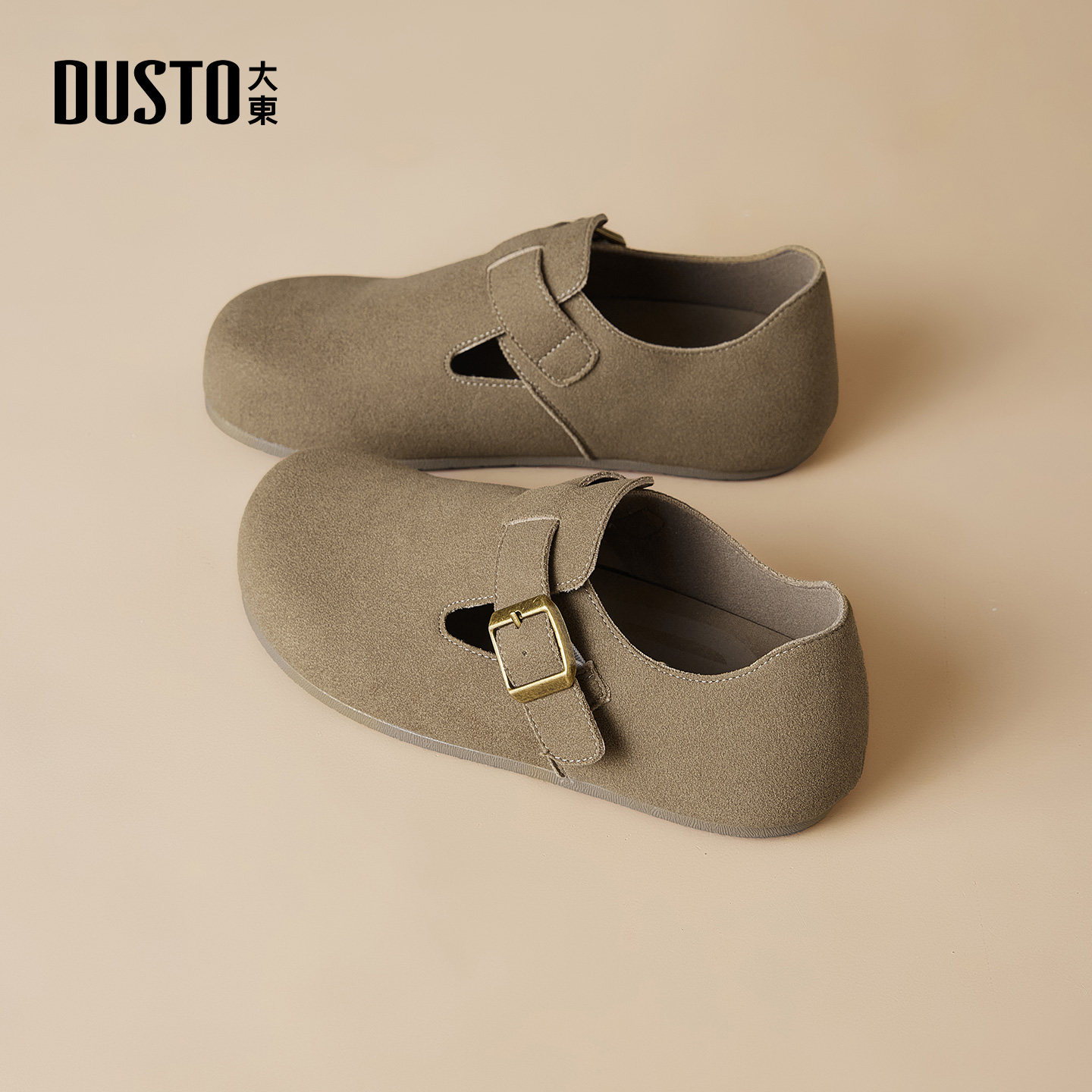 大东官方勃肯鞋女2026新款春季全包超火一脚蹬懒人鞋复古软底单鞋