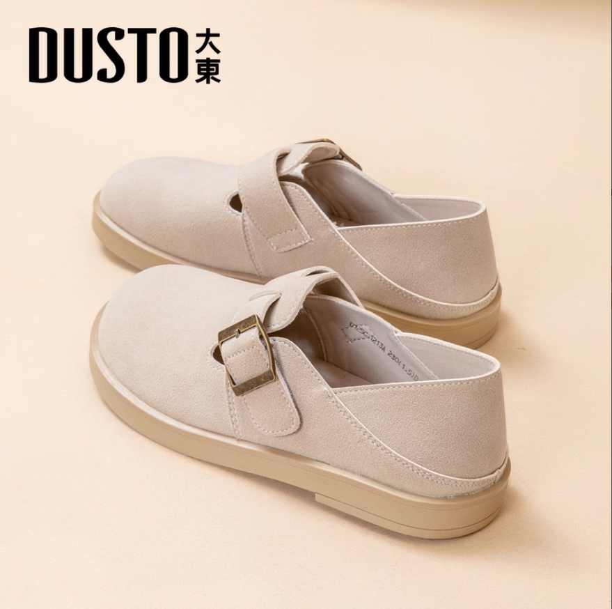 大东官方全包勃肯鞋女2025新款秋季一脚蹬懒人鞋平底软底博肯单鞋