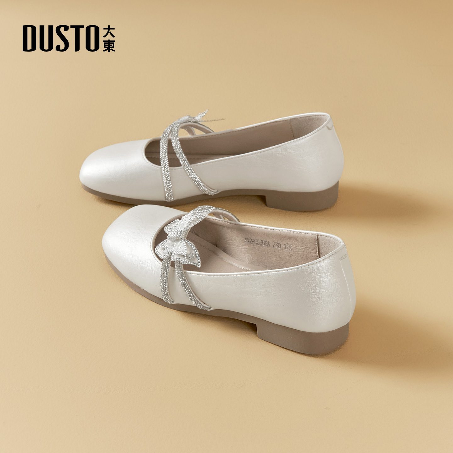 大东官方法式单鞋女2025新款秋季蝴蝶结浅口绝美玛丽珍女鞋小皮鞋