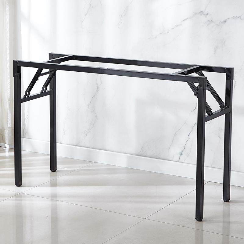 加厚桌腿支架矩形可折叠桌架支撑框架桌腿简单加厚铁弹簧桌腿