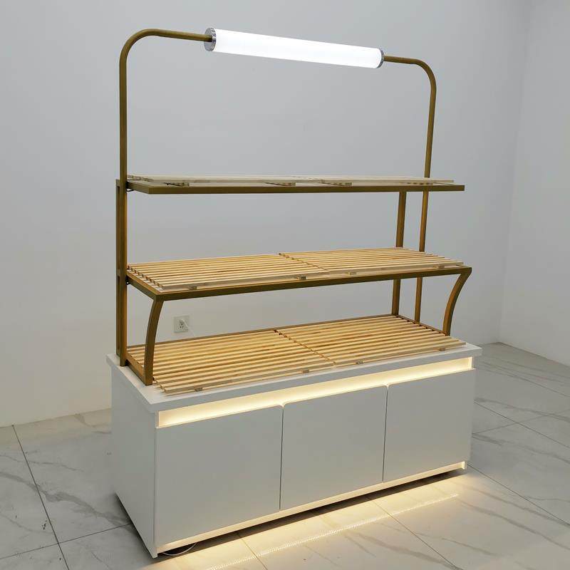 面包柜侧柜多层实木展示柜蛋糕店货架展示柜面包架面包展示柜岛柜