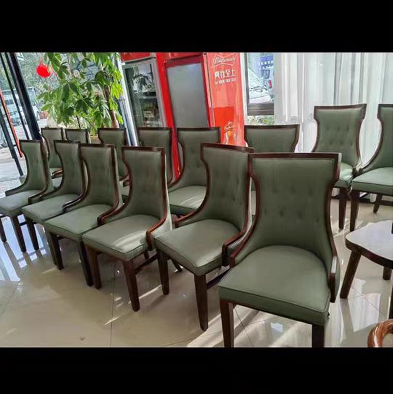 北欧实木餐椅现代简约时尚家用餐厅饭店包厢酒店宴会接待靠背椅子